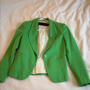 Zara Vibrant Green Blazer Jacket
